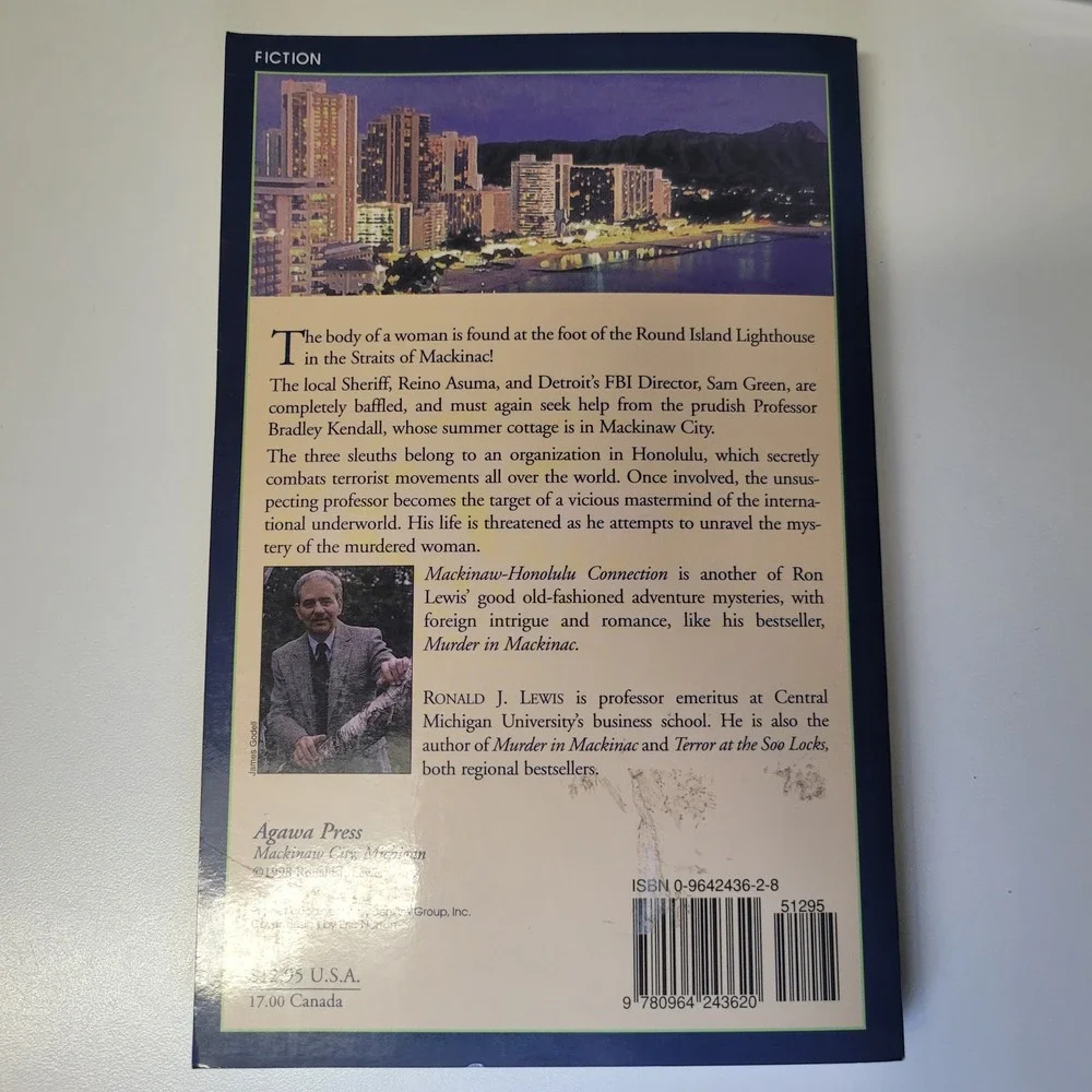 Mackinaw Honolulu‎ Connection Ronald J Lewis Signed Copy A Novel Fiction Book